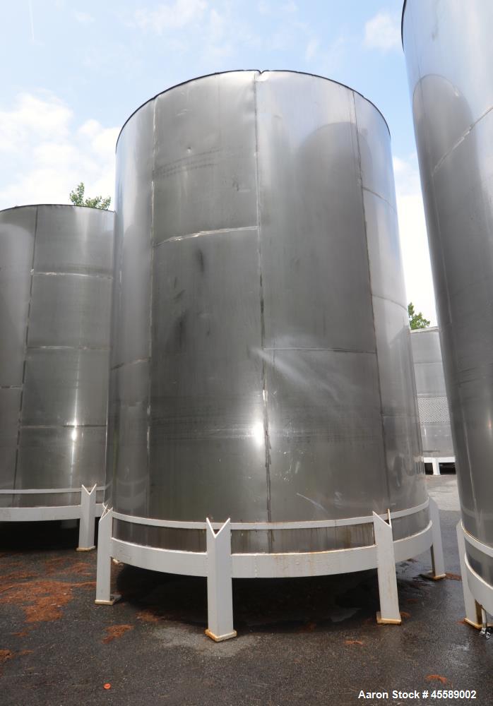 Used 15000 Gallon Douglas Brothers 304 Stainless Steel Vertical Tank
