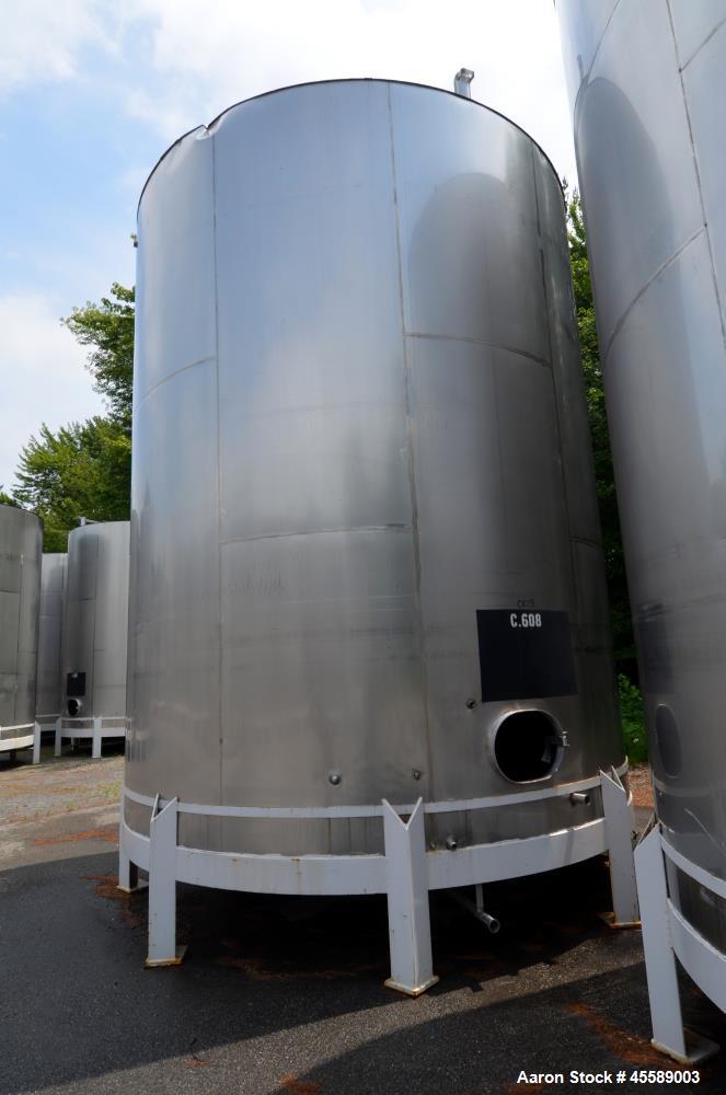 Used 15000 Gallon Douglas Brothers 304 Stainless Steel Vertical Tank