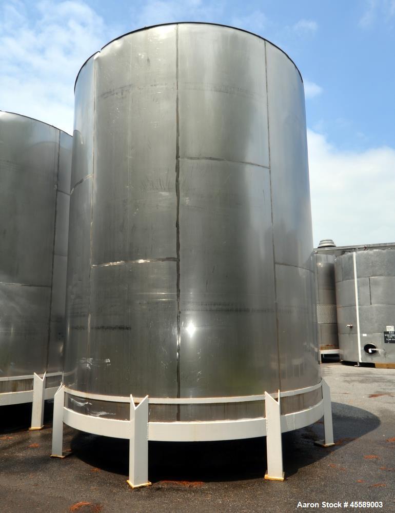 Used 15000 Gallon Douglas Brothers 304 Stainless Steel Vertical Tank