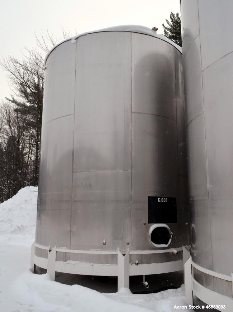 Used 15000 Gallon Douglas Brothers 304 Stainless Steel Vertical Tank
