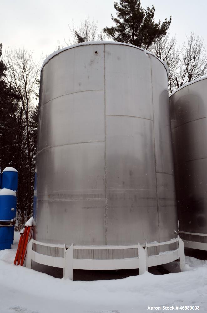 Used 15000 Gallon Douglas Brothers 304 Stainless Steel Vertical Tank