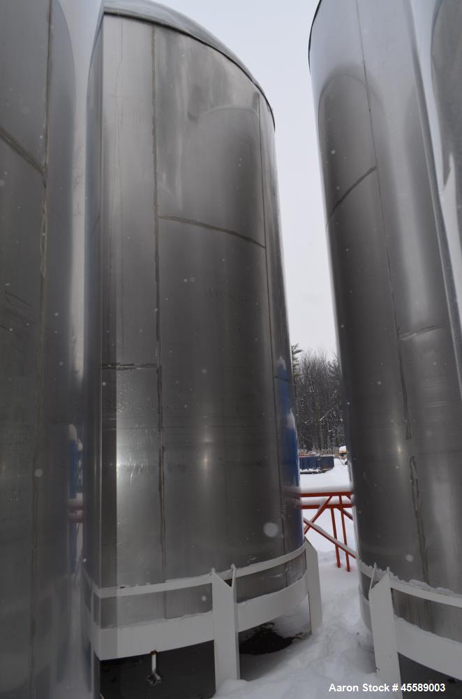 Used 15000 Gallon Douglas Brothers 304 Stainless Steel Vertical Tank