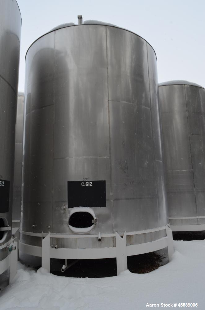 Used 15000 Gallon Douglas Brothers 304 Stainless Steel Vertical Tank