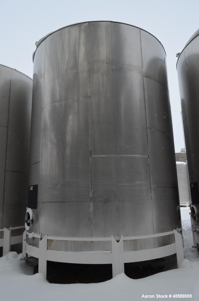 Used 15000 Gallon Douglas Brothers 304 Stainless Steel Vertical Tank