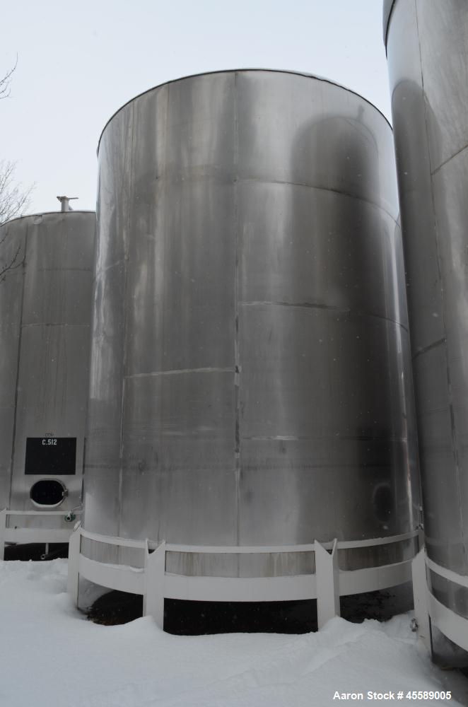 Used 15000 Gallon Douglas Brothers 304 Stainless Steel Vertical Tank