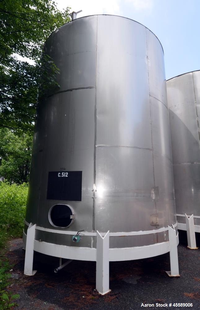 Used 15000 Gallon Douglas Brothers 304 Stainless Steel Vertical Tank