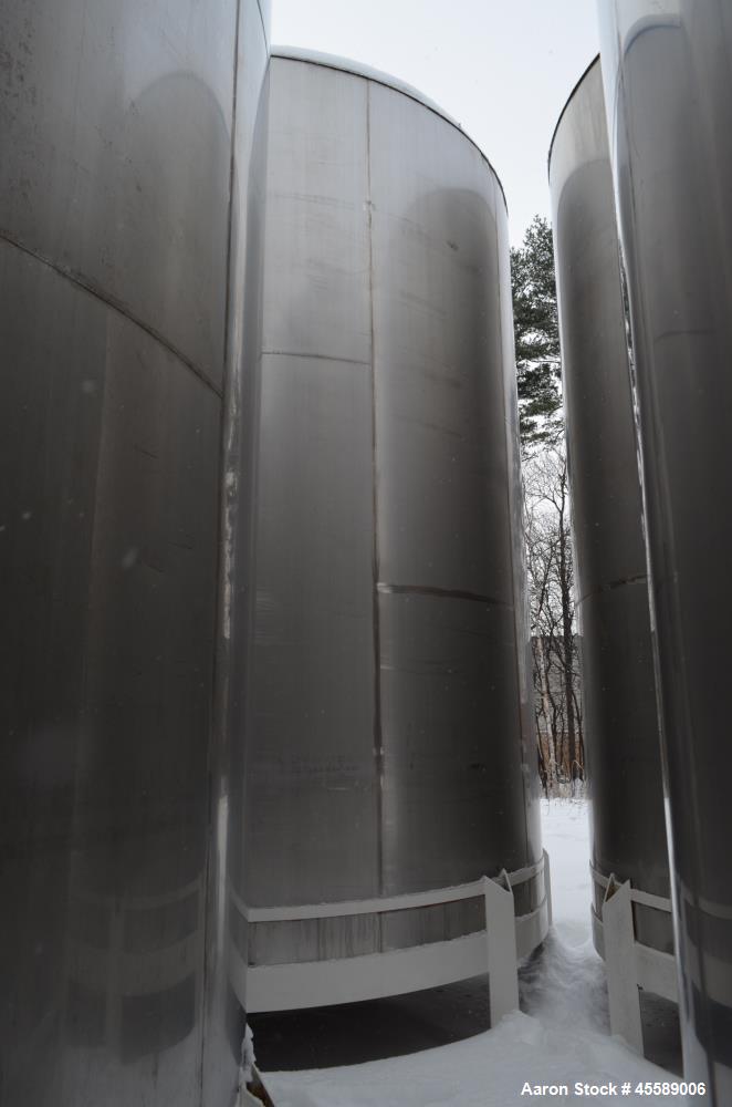 Used 15000 Gallon Douglas Brothers 304 Stainless Steel Vertical Tank