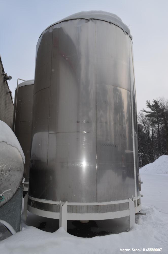 Used 11500 Gallon Douglas Brothers 304 Stainless Steel Vertical Tank