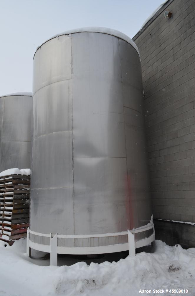 Used 11500 Gallon Douglas Brothers 304 Stainless Steel Vertical Tank