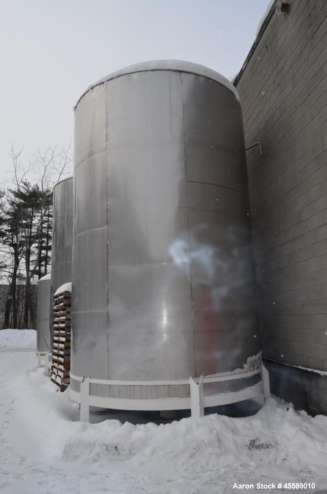 Used 11500 Gallon Douglas Brothers 304 Stainless Steel Vertical Tank