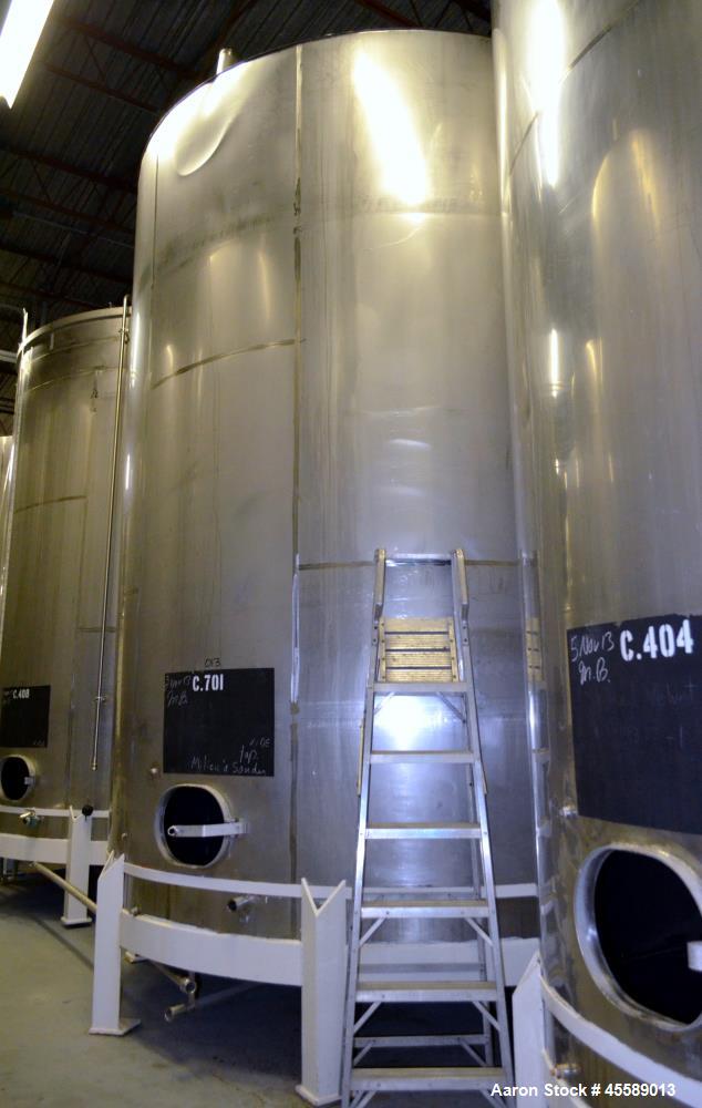 Used 15000 Gallon Douglas Brothers 304 Stainless Steel Vertical Tank
