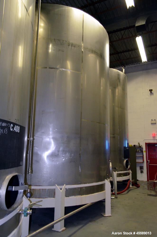 Used 15000 Gallon Douglas Brothers 304 Stainless Steel Vertical Tank