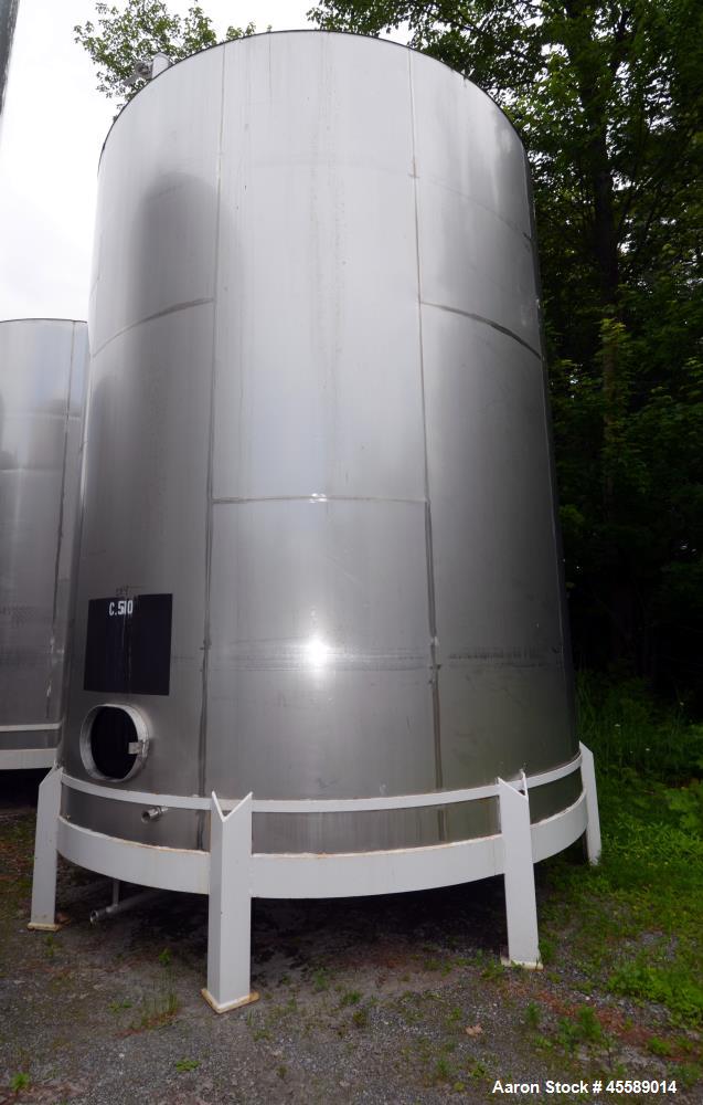 Used 15000 Gallon Douglas Brothers 304 Stainless Steel Vertical Tank