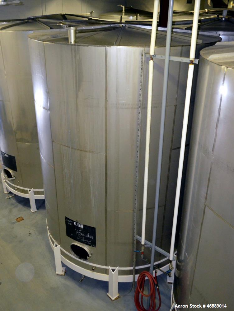 Used 15000 Gallon Douglas Brothers 304 Stainless Steel Vertical Tank