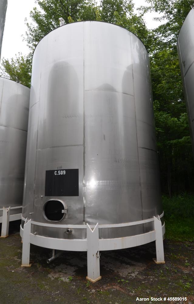 Used 15000 Gallon Douglas Brothers 304 Stainless Steel Vertical Tank