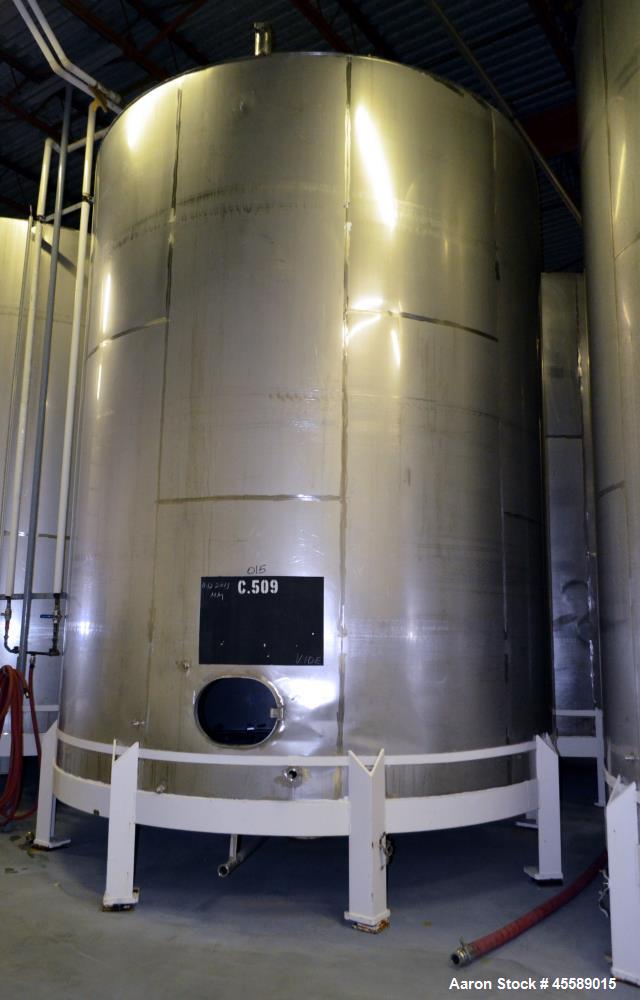 Used 15000 Gallon Douglas Brothers 304 Stainless Steel Vertical Tank