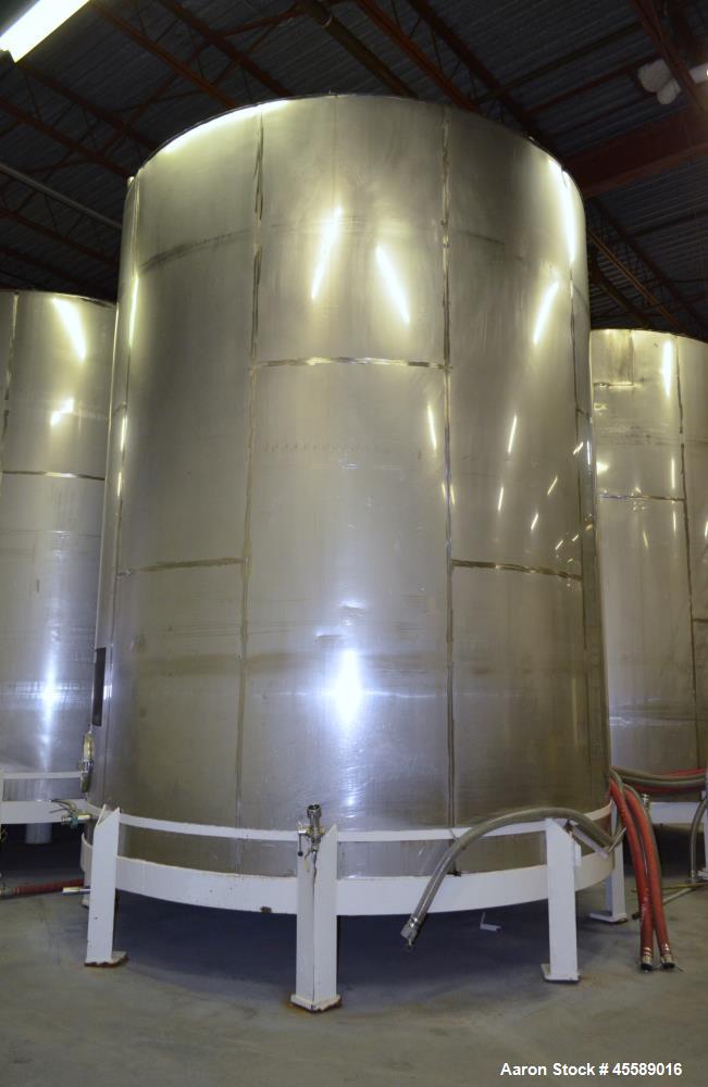 Used 15000 Gallon Douglas Brothers 304 Stainless Steel Vertical Tank