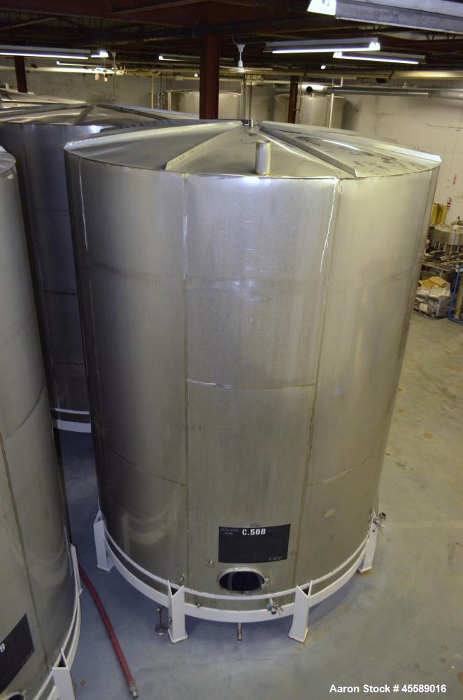 Used 15000 Gallon Douglas Brothers 304 Stainless Steel Vertical Tank