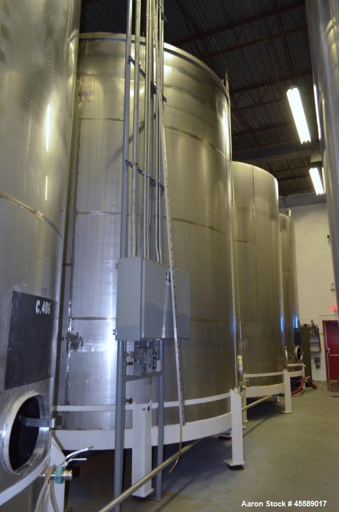 Used 15000 Gallon Douglas Brothers 304 Stainless Steel Vertical Tank
