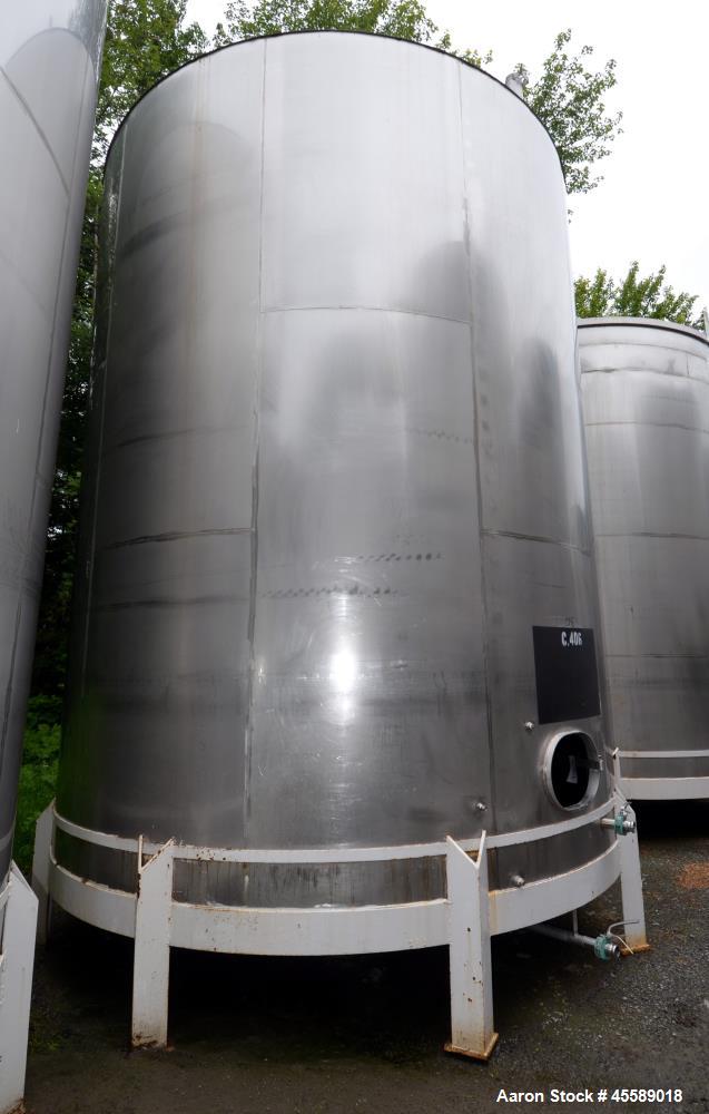 Used 15000 Gallon Douglas Brothers 304 Stainless Steel Vertical Tank