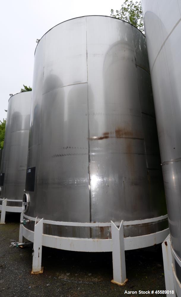 Used 15000 Gallon Douglas Brothers 304 Stainless Steel Vertical Tank