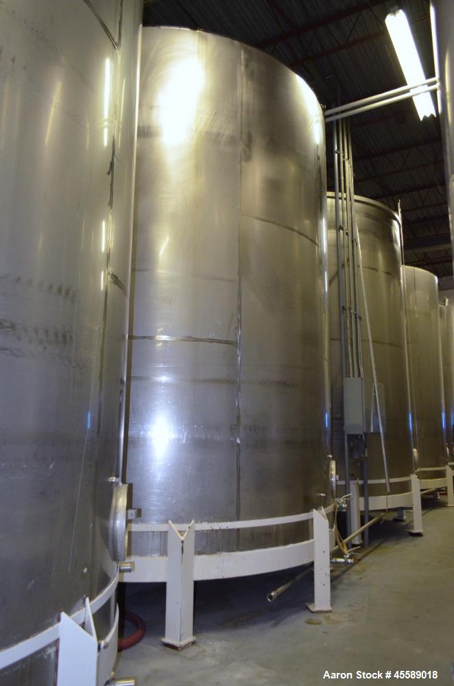 Used 15000 Gallon Douglas Brothers 304 Stainless Steel Vertical Tank