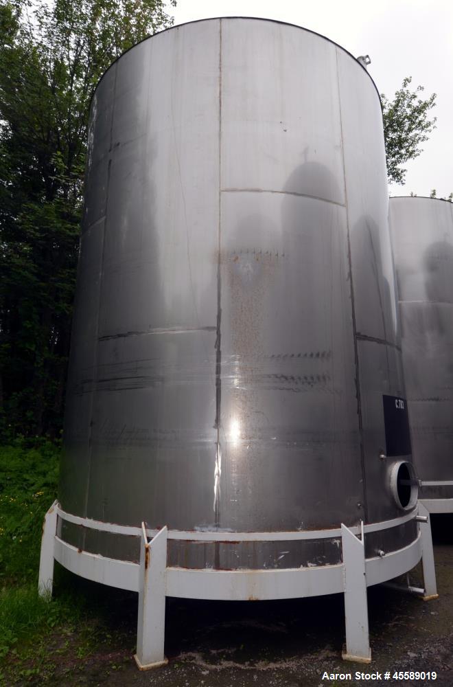 Used 15000 Gallon Douglas Brothers 304 Stainless Steel Vertical Tank