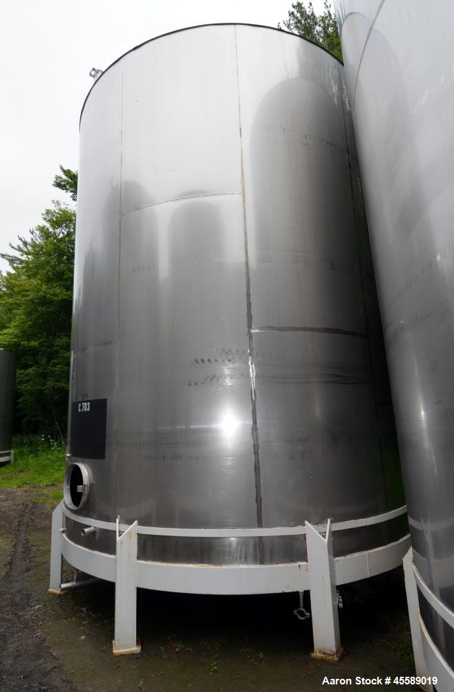 Used 15000 Gallon Douglas Brothers 304 Stainless Steel Vertical Tank