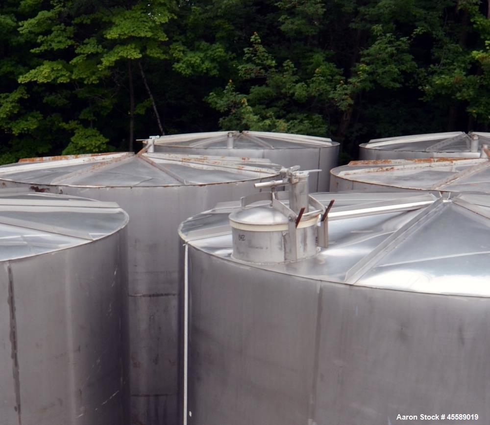 Used 15000 Gallon Douglas Brothers 304 Stainless Steel Vertical Tank