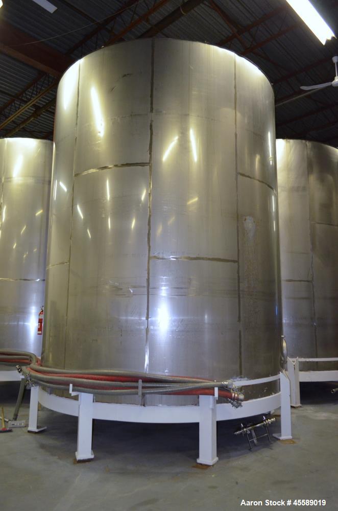 Used 15000 Gallon Douglas Brothers 304 Stainless Steel Vertical Tank