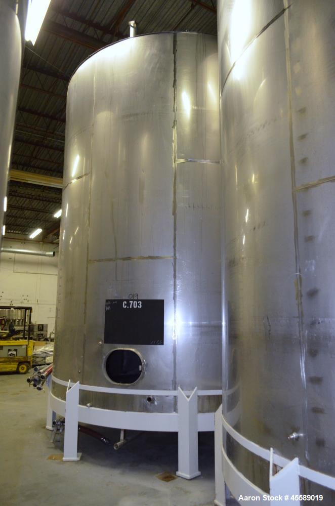 Used 15000 Gallon Douglas Brothers 304 Stainless Steel Vertical Tank