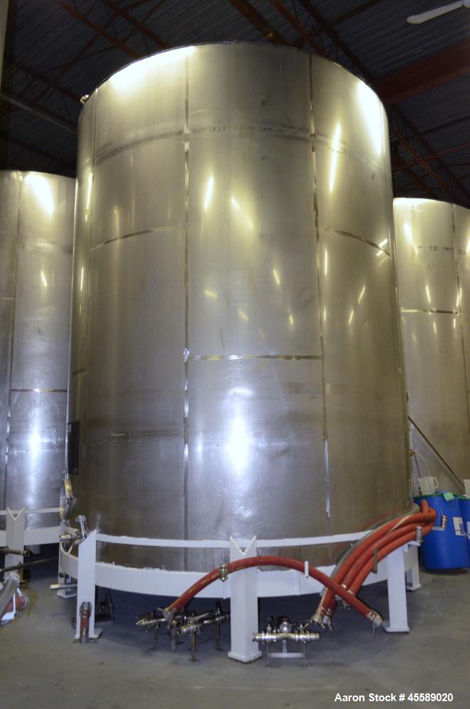 Used 15000 Gallon Douglas Brothers 304 Stainless Steel Vertical Tank