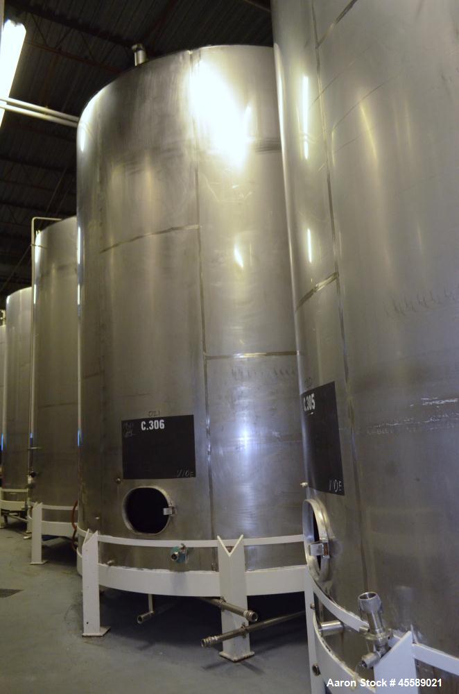 Used 15000 Gallon Douglas Brothers 304 Stainless Steel Vertical Tank