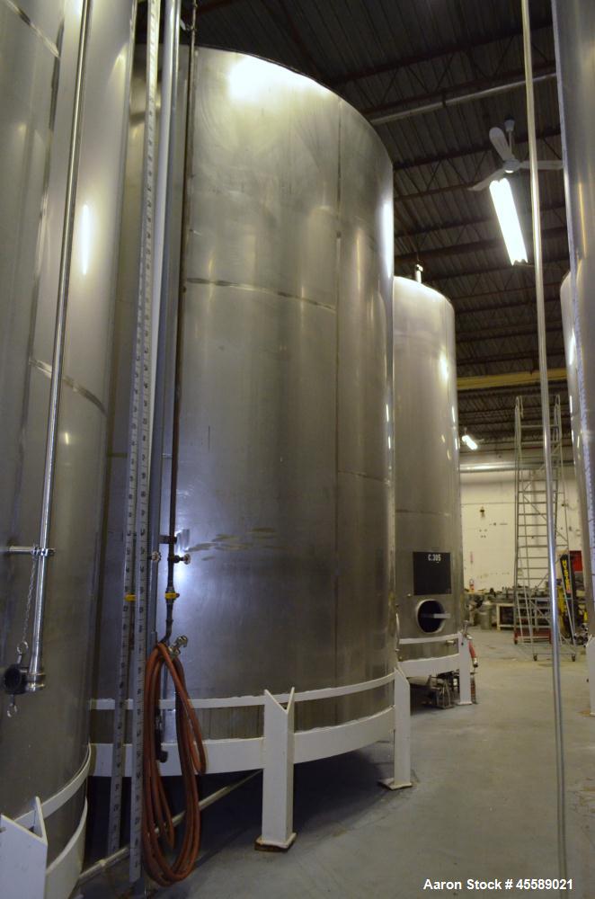 Used 15000 Gallon Douglas Brothers 304 Stainless Steel Vertical Tank