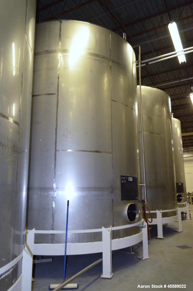Used 15000 Gallon Douglas Brothers 304 Stainless Steel Vertical Tank