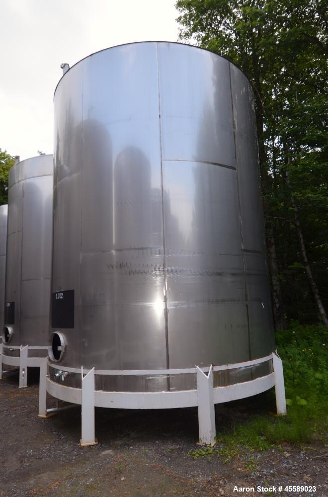 Used 15000 Gallon Douglas Brothers 304 Stainless Steel Vertical Tank