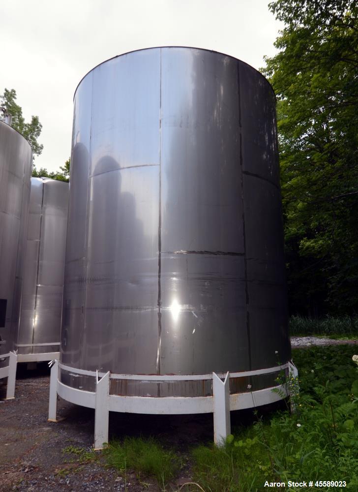 Used 15000 Gallon Douglas Brothers 304 Stainless Steel Vertical Tank