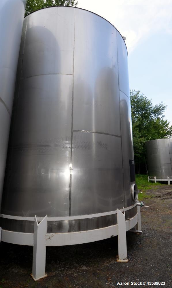 Used 15000 Gallon Douglas Brothers 304 Stainless Steel Vertical Tank