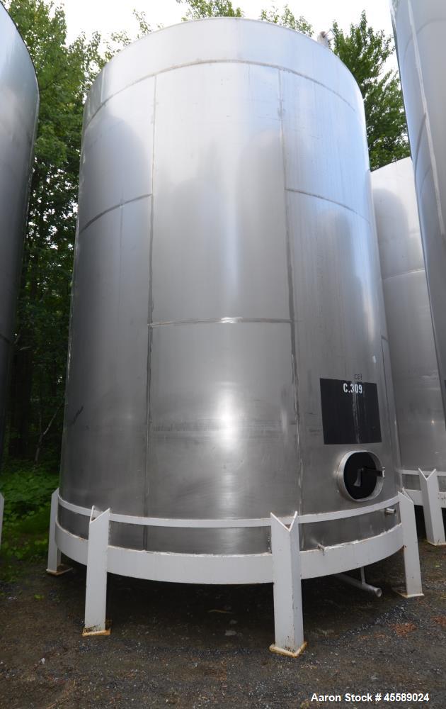 Used 15000 Gallon Douglas Brothers 304 Stainless Steel Vertical Tank