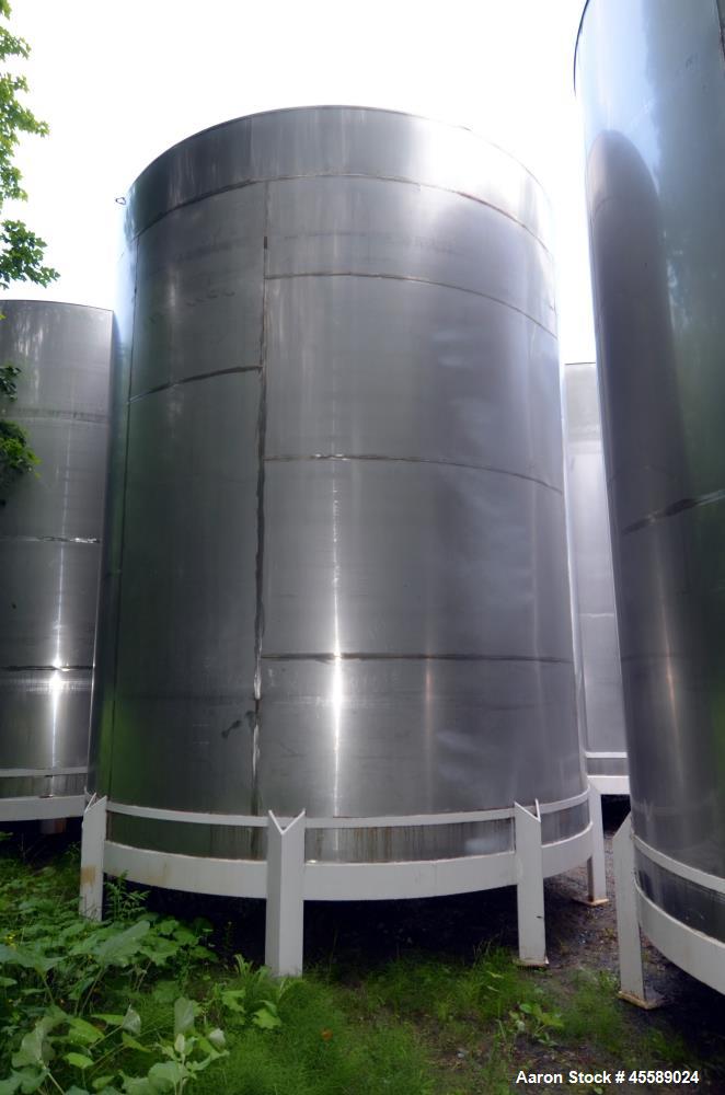 Used 15000 Gallon Douglas Brothers 304 Stainless Steel Vertical Tank