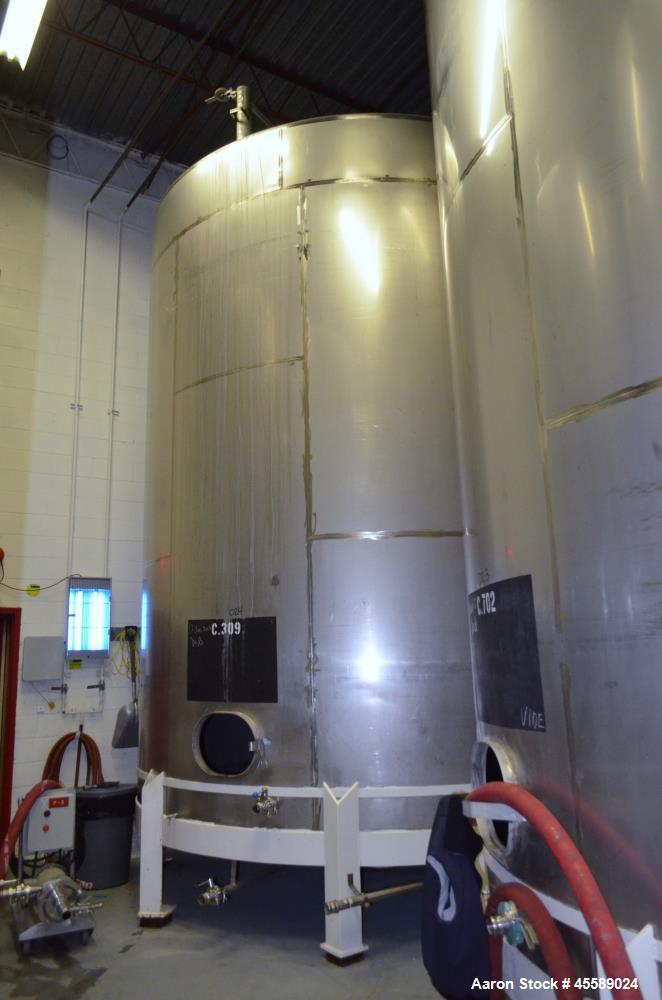 Used 15000 Gallon Douglas Brothers 304 Stainless Steel Vertical Tank