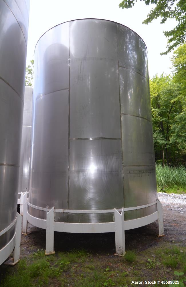 Used 15000 Gallon Douglas Brothers 304 Stainless Steel Vertical Tank