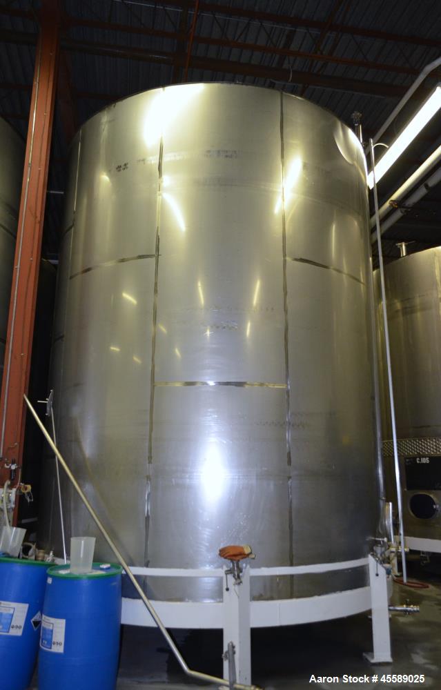 Used 15000 Gallon Douglas Brothers 304 Stainless Steel Vertical Tank