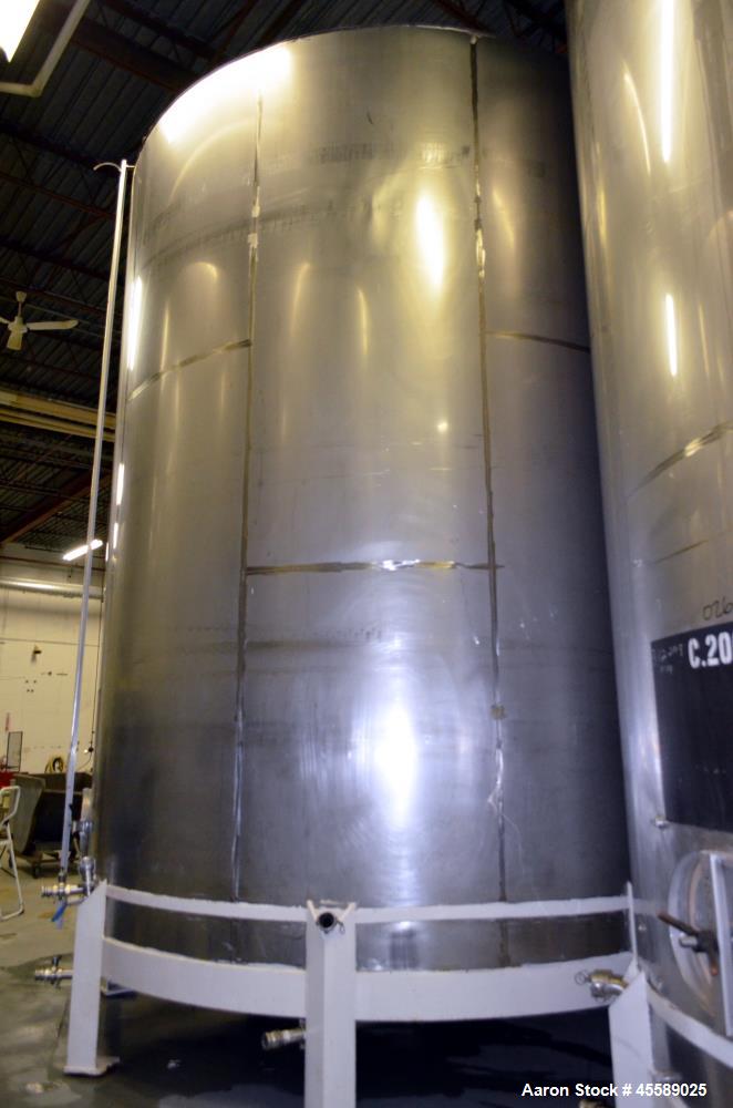 Used 15000 Gallon Douglas Brothers 304 Stainless Steel Vertical Tank