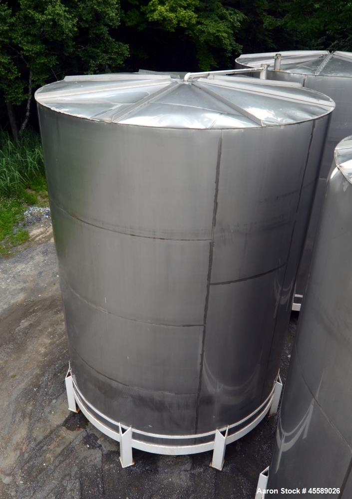 Used 15000 Gallon Douglas Brothers 304 Stainless Steel Vertical Tank