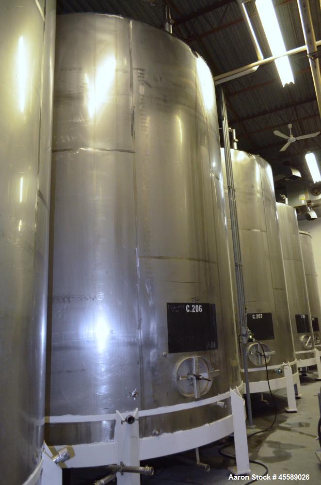 Used 15000 Gallon Douglas Brothers 304 Stainless Steel Vertical Tank