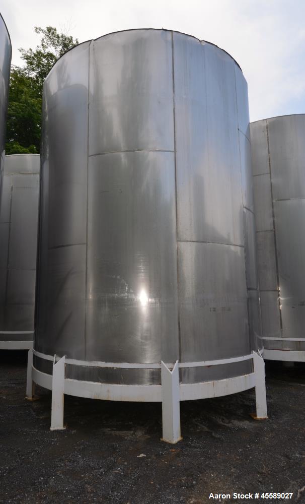 Used 15000 Gallon Douglas Brothers 304 Stainless Steel Vertical Tank