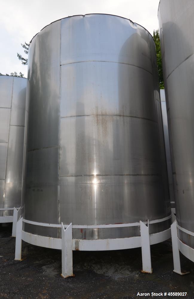 Used 15000 Gallon Douglas Brothers 304 Stainless Steel Vertical Tank