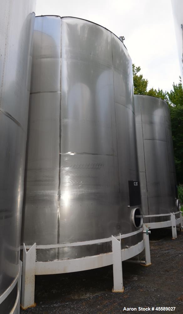 Used 15000 Gallon Douglas Brothers 304 Stainless Steel Vertical Tank