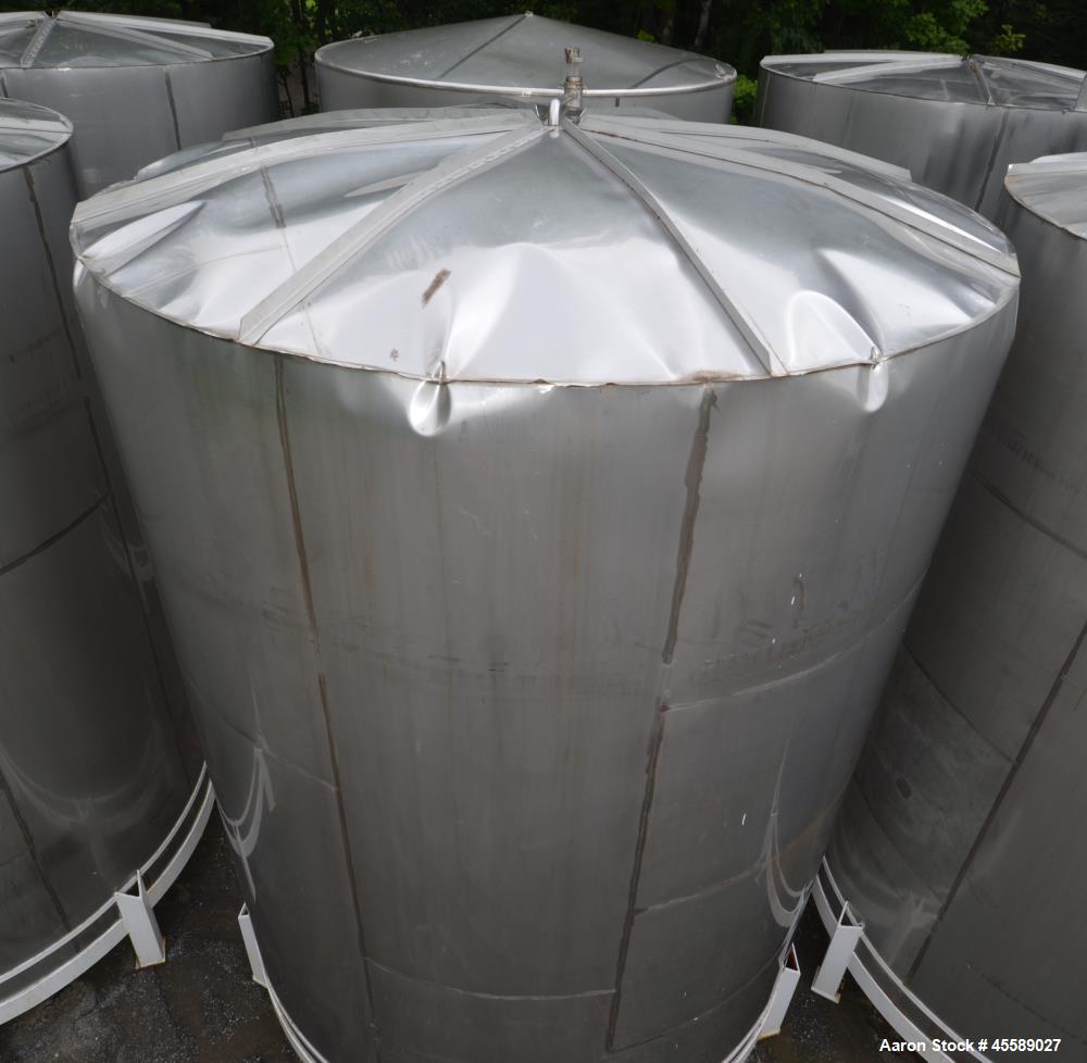 Used 15000 Gallon Douglas Brothers 304 Stainless Steel Vertical Tank